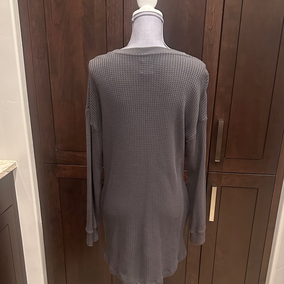 SALE !!! GAP Gray Waffle Knit Long Sleeve Dress. - Picture 7 of 10